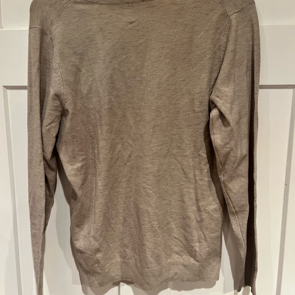 Women's V-Neck Sweater - Beige worthington nwt large - Picture 4 of 4